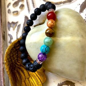 Chakra and lava stones